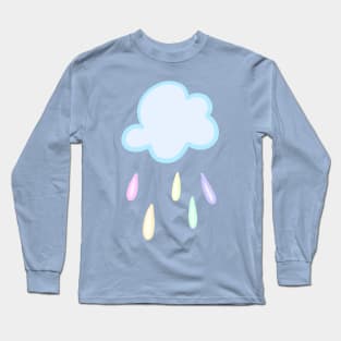 Pastel Rainbow Rain Cloud Long Sleeve T-Shirt